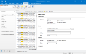 email archiving outlook search